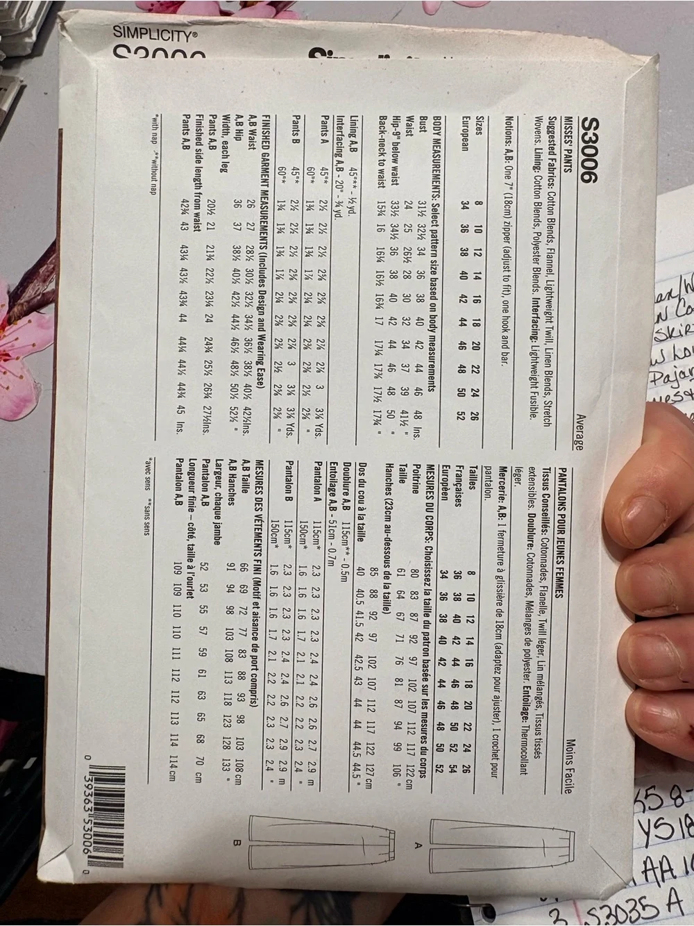 BN UNCUT SIMPLICITY 3006 K5 Woman's Pants Sewing Pattern